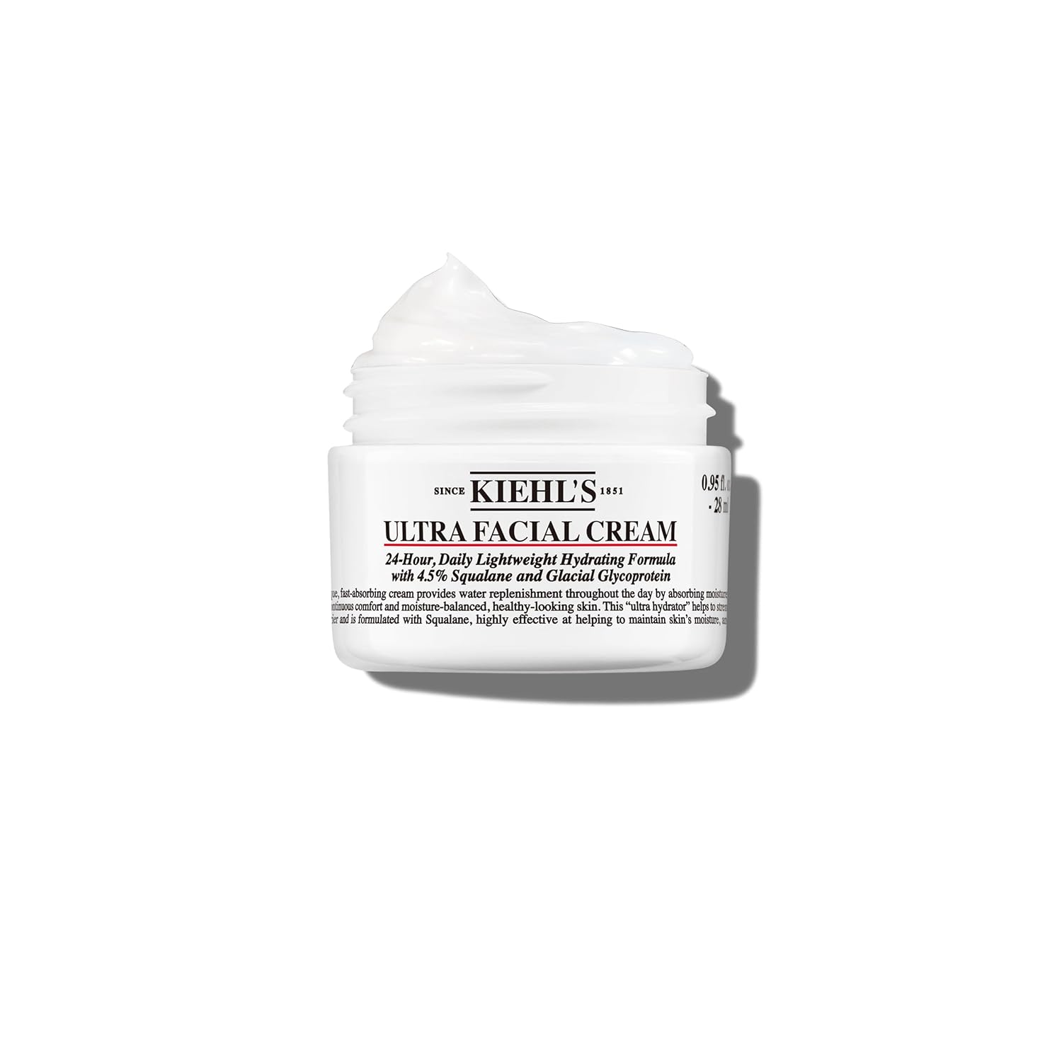 Kiehl’s Ultra Facial Cream, with 4.5% Squalane to Strengthen Skin’s Moisture Barrier, Skin Feels Softer and Smoother, Long-Lasting Hydration, Easy and Fast-Absorbing, Suitable for All Skin Types