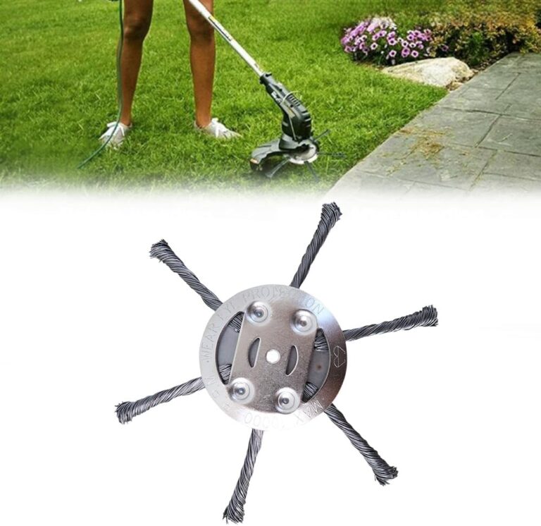 6 Inches Steel Wire Grass Trimmer Head, 2026 Upgraded Universal Wire Trimmer Head Replacement, Durable Mower Replacement Head for Most Lawn Mower, Bore 0.2 Inch (1, 6 Blade)