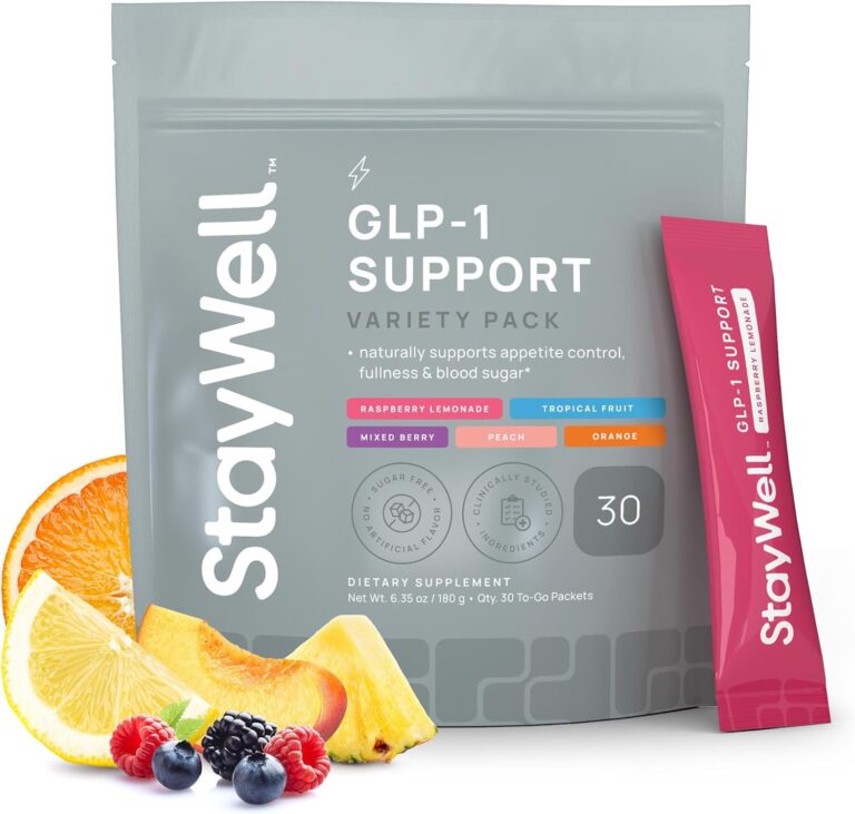 GLP-1 Supplement | Natural GLP-1 Production | GLP 1 Booster Drink Mix to Control Appetite and Cravings | Great Tasting Metabolic Support - Yerba Mate, Garcinia Cambogia, Berberine [Variety, 30ct]