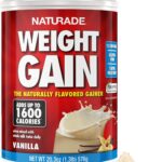 Naturade Weight Gain Nutrition Drink Mix for Healthy Weight Support, Balanced Calories with Protein, Vitamins & Minerals, Vanilla - 20.3 oz