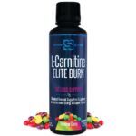 SIRENLABS L-Carnitine Elite Burn Liquid Keto Fat Burner and Metabolism Activator - Fat Loss Support Keto Friendly Weight Loss Increase Energy-Stimulant Free - Rainbow Candy 3000mg (32 Servings)