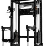 Mikolo Anubis-2.0 Smith Machine, 2000LBS Power Cage with LAT Pulldown&Cable Crossover, Multi-Function Trainer with Aluminum Pulley System for Fitness Home Gym