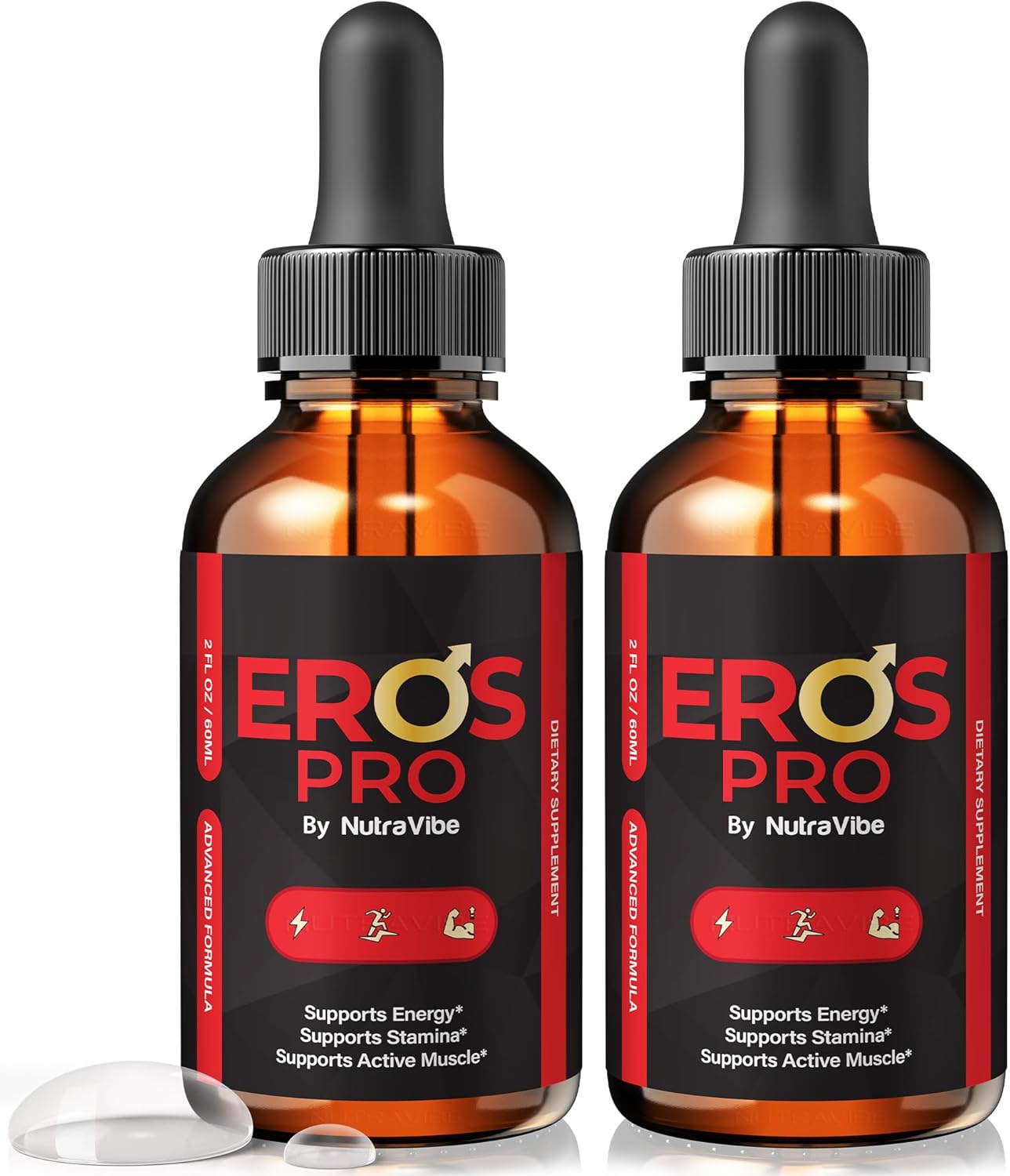 (2 Pack) Eros Pro – ErosPro Premium Liquid Support Formula | Natural Liquid Supplement for Energy, Stamina & Performance | Easy-to-Use Dropper, Official Eros Pro Reviews (60 Servings)