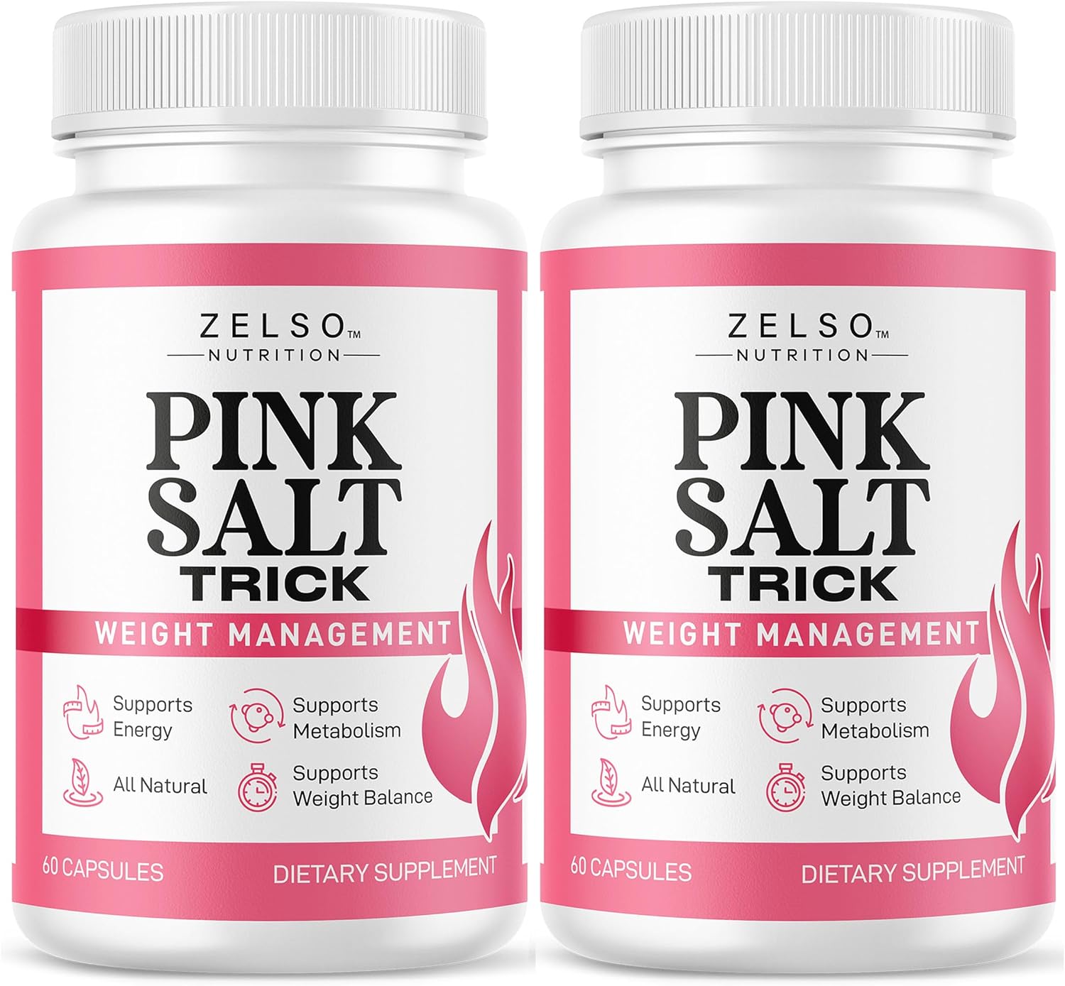 (2 Pack) Pink Salt Trick Capsules – Original PinkSalt Trick Supplement for Weight, Energy & Metabolism – All Natural Advanced Support Formula Pills Reviews, 120 Capsules for 2 Months