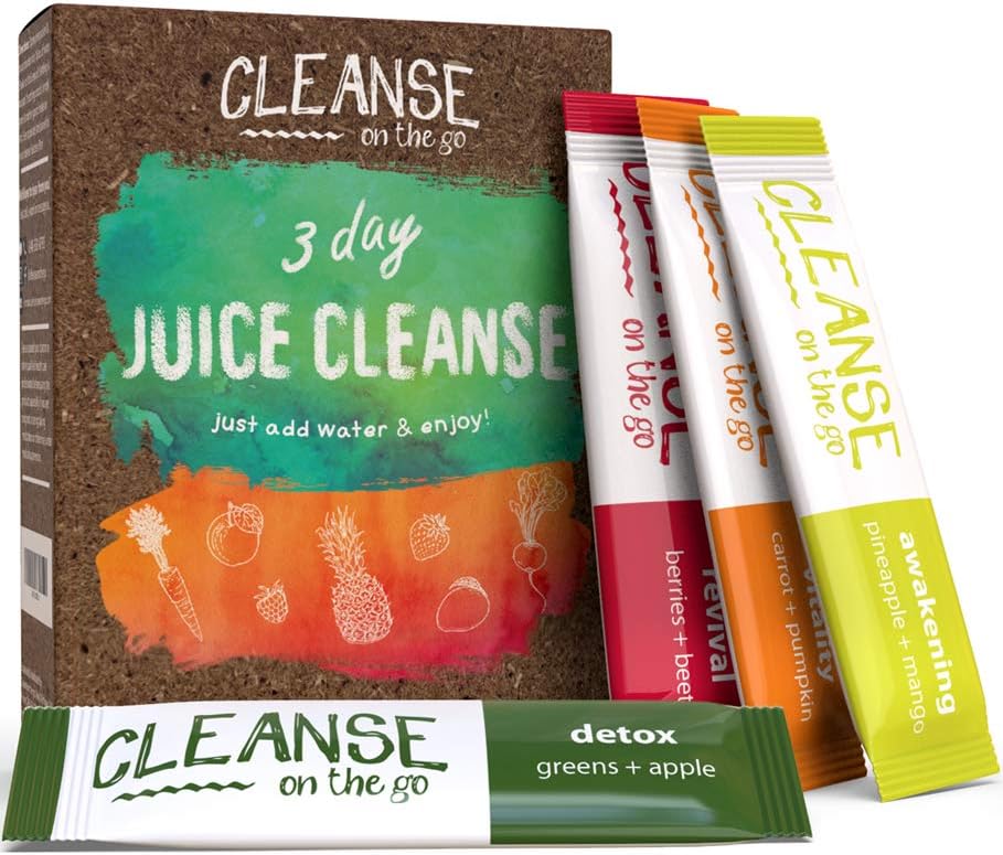 3 Day Juice Cleanse – Just Add Water – 21 Powder Packets