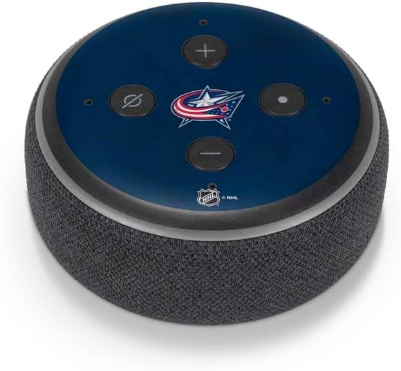 Skinit Decal Audio Skin Compatible with Amazon Echo Dot 3 – Officially Licensed NHL Columbus Blue Jackets Distressed Design