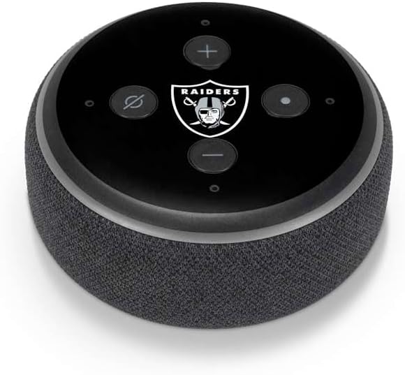 Skinit Decal Audio Skin Compatible with Amazon Echo Dot 3 – Officially Licensed NFL Las Vegas Raiders Large Logo Design
