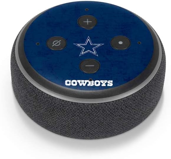Skinit Decal Audio Skin Compatible with Amazon Echo Dot 3 – Officially Licensed NFL Dallas Cowboys Distressed Design