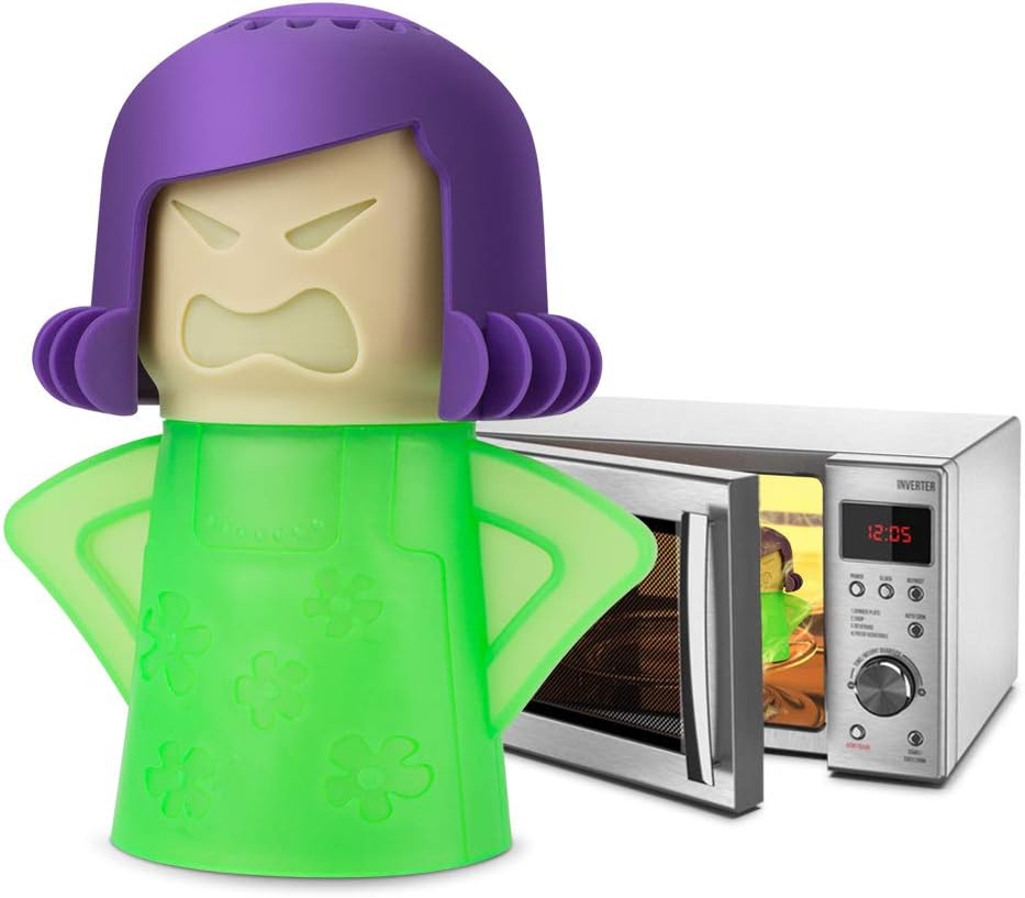 TOPIST Angry Mama Microwave Cleaner Angry Mom Microwave Oven Steam Cleaner and Disinfects With Vinegar and Water for Kitchens, Steamer Cleaning Equipment Cleans the Crud in Minutes (Green)
