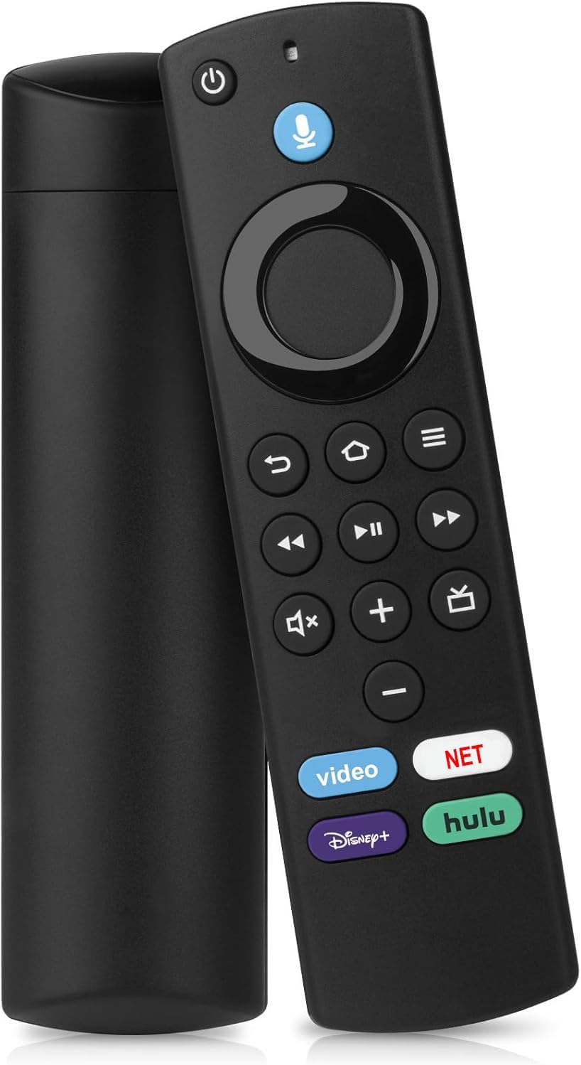 Replacement Voice Remote Fit for All Fire-Series TV Cube/Stick, Compatible with Firestick 4K Max/4K/Stick/Lite/HD, Fit for All Hisense, TCL, Insignia-Pioneer-Omni QLED Series, Not for Roku