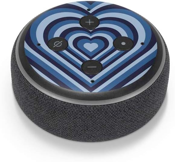Skinit Decal Audio Skin Compatible with Amazon Echo Dot 3 – Officially Licensed Blue Heart Pattern Design