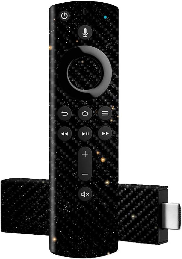 MightySkins Carbon Fiber Skin for Amazon Fire TV Stick 4K – Deep Space | Protective, Durable Textured Carbon Fiber Finish | Easy to Apply, Remove, and Change Styles | Made in The USA