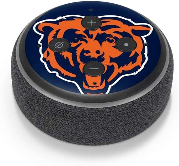 Skinit Decal Audio Skin Compatible with Amazon Echo Dot 3 – Officially Licensed NFL Chicago Bears Large Logo Design