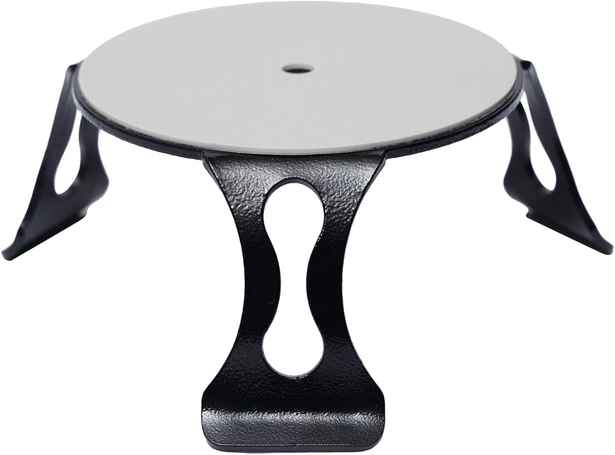 Universal Metal Desktop Stand Compatible with Echo Studio 2025/Echo Dot Max/Homepod mini/Google Home mini/nest mini– Space Saving Desktop Bracket Accessories for Smart Speaker (Black)