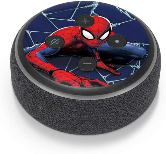 Skinit Decal Audio Skin Compatible with Amazon Echo Dot 3 – Officially Licensed Marvel Spiderman Crawling Spiderman Design