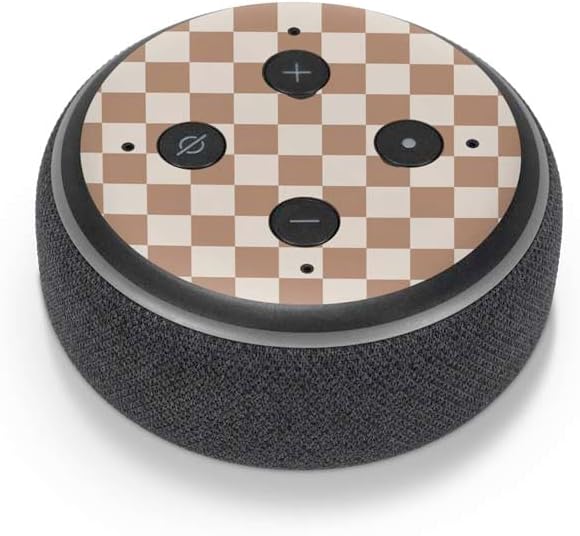 Skinit Decal Audio Skin Compatible with Amazon Echo Dot 3 – Officially Licensed Neutral Checkered Design