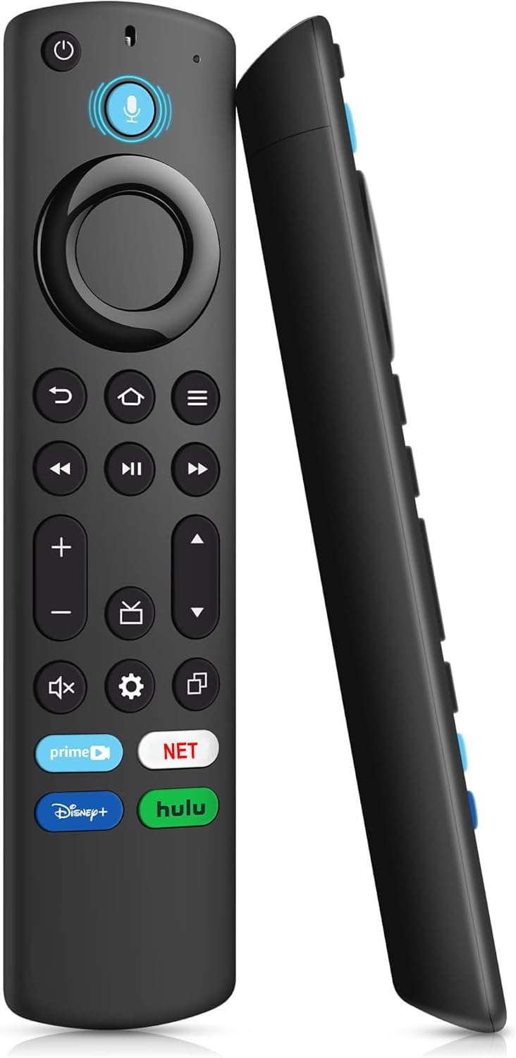 Voice Remote Control for All Firestick Smart TV Remote, Fit for TV Cube/Stick 4K Max/Stick 4K(1st/2nd Gen), FireStick (2nd/3rd Gen)/Lite/HD, Fit for Omni QLED Series, Toshiba/Pioneer/TCL Smart TVs