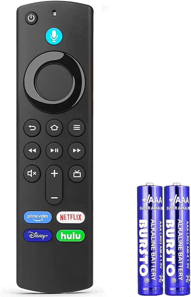 Upgrade Voice Remote Replacement Stick TV 3rd Gen L5B83G, Compatible for 2nd/ 3rd Gen Smart TVs Stick, Fit for TVs Cube 1st Gen/Later, Stick Lite/4K Max/Bundle 2nd Gen and Later(with 2 Bateries)