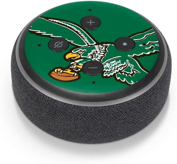 Skinit Decal Audio Skin Compatible with Amazon Echo Dot 3 – Officially Licensed NFL Philadelphia Eagles Retro Logo Design