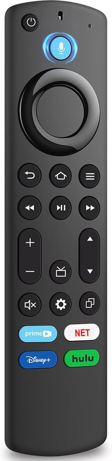Voice Replacement Remote for All Fireseries TV Cube/Stick(2nd/3rd Gen), Compatible with FireStick 4K Max/4K (1st/2nd Gen), Stick (2nd/3rd Gen)/Stick Lite/HD, Omni Mini-LED Series, TCL Smart TV