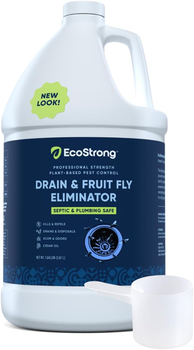 Fruit Fly Drain Treatment | Drain Fly Eliminator | All-Natural, Eliminates Gnats, Sewer Flies and More – Works in All Drains – 1 Gallon