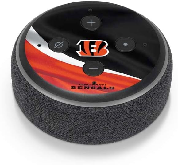 Skinit Decal Audio Skin Compatible with Amazon Echo Dot 3 – Officially Licensed NFL Cincinnati Bengals Design