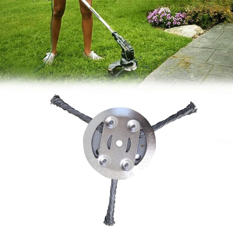 6 Inches Steel Wire Grass Trimmer Head, 2026 Upgraded Universal Wire Trimmer Head Replacement, Durable Mower Replacement Head for Most Lawn Mower, Bore 0.2 Inch (1, 3 Blade)