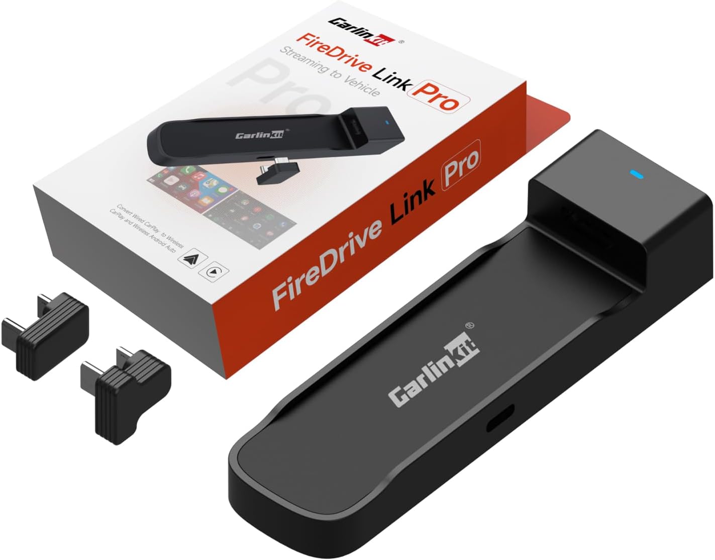 Carlinkit FireDrive Link Pro Car TV Mate, Convert Wired to Wireless Android Auto & CarPlay Adapter, Compatible with Wired CarPlay for Fire TV Stick Streaming, 5GHz WiFi/Plug & Play