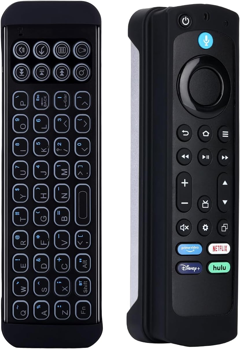 iPazzPort Wireless Keyboard for Fire Stick & Fire TV | Bluetooth Mini Keyboard with Voice Remote Case,Compatible with 4K Max/TV Cube, Insignia/Toshiba/Pioneer Smart TVs