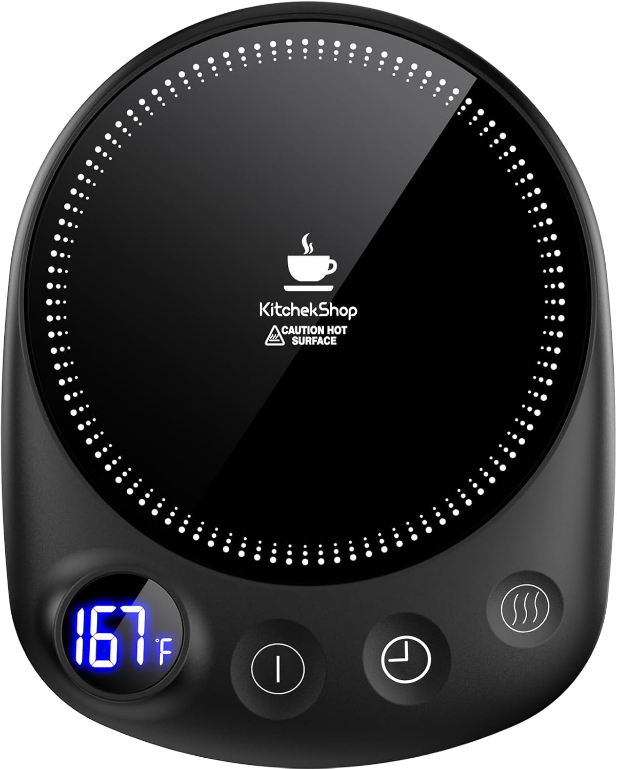 Coffee Mug Warmer – Fastest Heating & Highest Temperature, Coffee Cup Warmer for Desk Auto Shut Off, 4 Temp Settings & 1-12H Timer, Smart Electric Beverage Warmer for Coffee, Tea (Black)