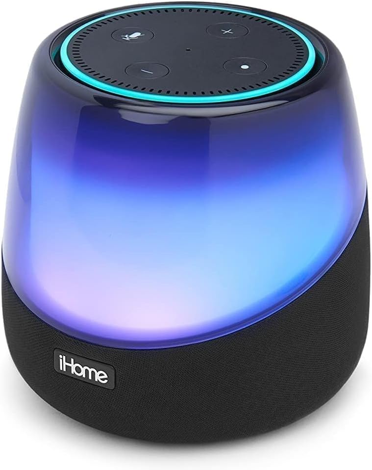 iHome iAV5 Color Changing Bluetooth Rechargeable Speaker for Amazon Echo Dot