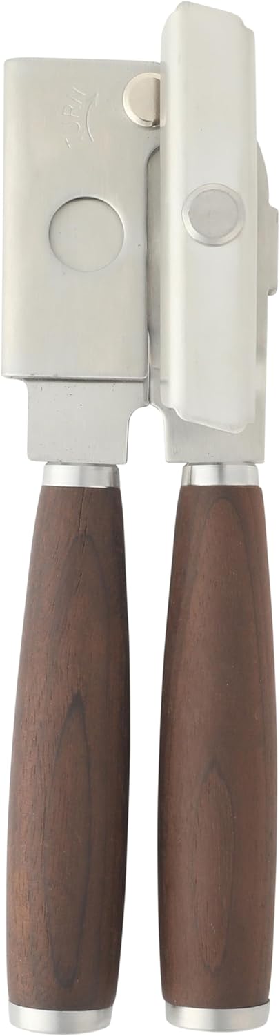 Sur La Table Kitchen Essential Walnut & Co. Stainless Steel W/Walnut Handle Heavy Duty Can Opener and Bottle Opener