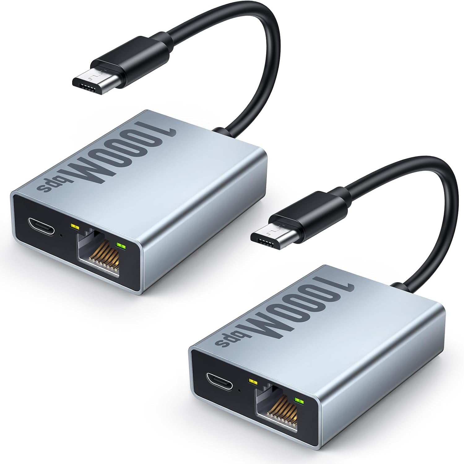 1000 Mbps Ethernet Adapter for Fire TV Stick, ELECTOP Micro USB to RJ45 Gigabit Ethernet Network Adapter Compatible with 4K Fire Stick, Chromecast Google Home Mini and More Streaming TV Sticks, 2 Pack