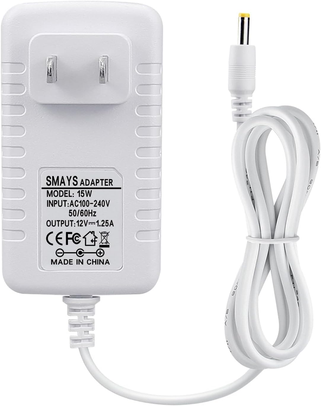 15W Power Cord Charger Replacement for Echo Dot 5th Gen, 4th Gen, 3rd Gen, Dot Kids Edition, Dot with Clock, Pop, White