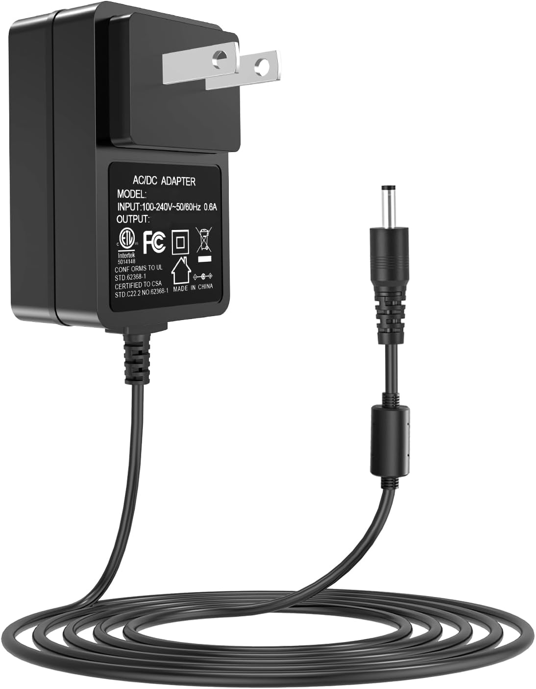 15W Charger for Echo Dot 3rd / 4th / 5th Generation, Echo Pop Spot, Echo Show 5(1st & 2nd Gen), 12V 1.25A AC DC Adapter Power Cord.