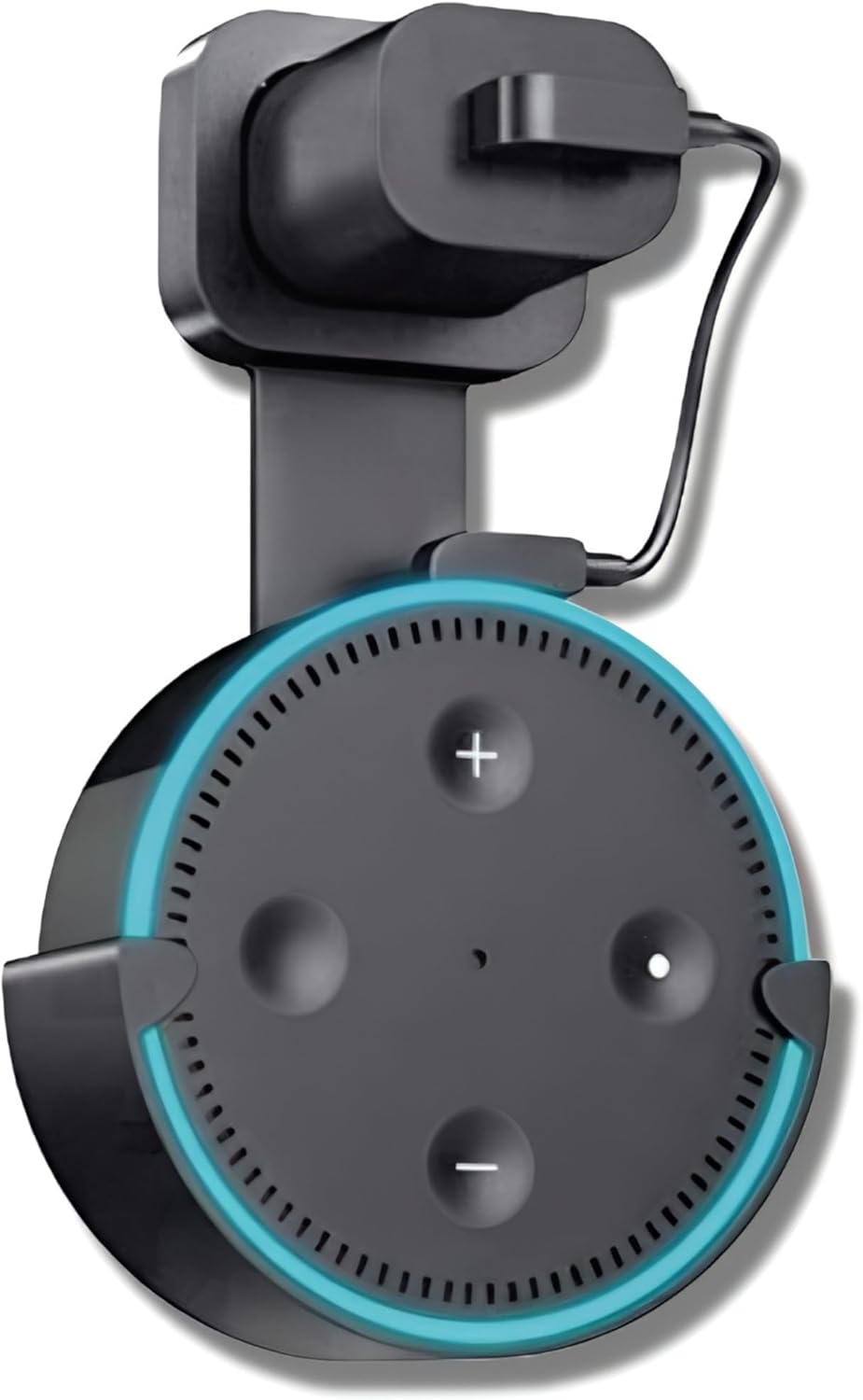 Sintron Wall Mount Holder for UK Google Mini & Dot 2 – Smart Home Outlet Wall Mount Stand for Dot 2nd Generation Speaker Holder with Charging Cord Cable, Space Saving Accessories Without Messy Wires