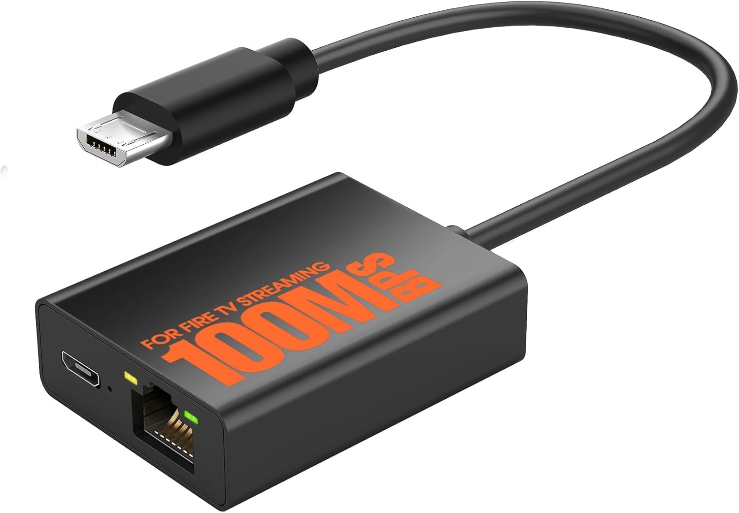 Firestick Ethernet Adapter, Micro USB to RJ45 Ethernet Adapter for Fire TV Stick Compatible with 4K Fire Stick, Amazon Streaming TV Devices and Google Home Mini (Adhesive Tape Included)