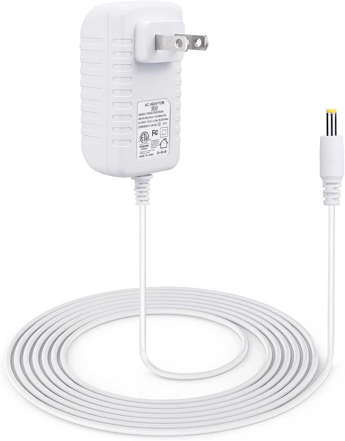 15W Power Cord Adapter for Echo Pop, Dot 5th Gen, Dot 4th, 3rd Generation, Kids Edition, TV Cube Smart Speakers – White Wall Charger Plug Long Cable, 5ft