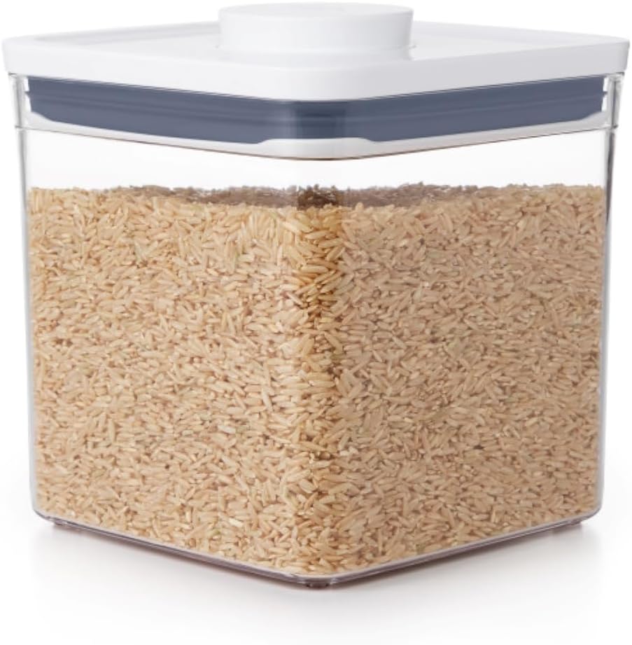 OXO Good Grips POP Container – Airtight Food Storage – Big Square Short 2.8 Qt Ideal for 5 lbs of sugar, cookies or crackers