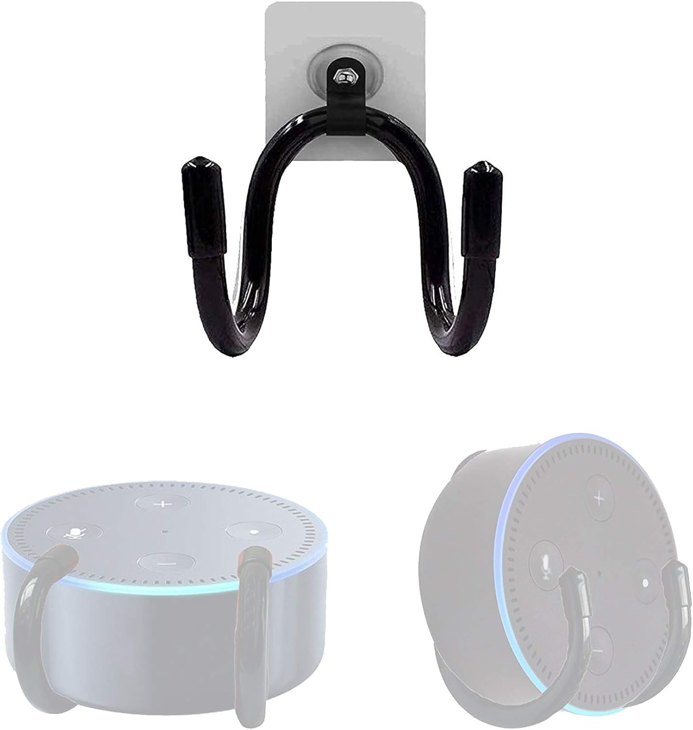 Pmsanzay 1Pack Wall Mount Bracket – Adjustable Size – Great for Echo Dot (1st, 2nd, 3rd Gen) – No Echo Speaker – No Drilling