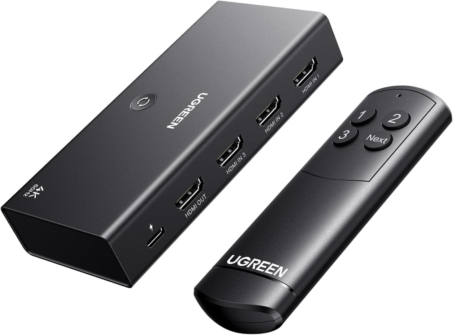 UGREEN HDMI Switch 3 in 1 Out 4K@60Hz, HDMI Splitter with Remote Supports HDR10+ CEC HDCP2.2 Compatible with Nintendo Switch PS5/4/3 Xbox Roku TV Fire Stick Blu-Ray Player
