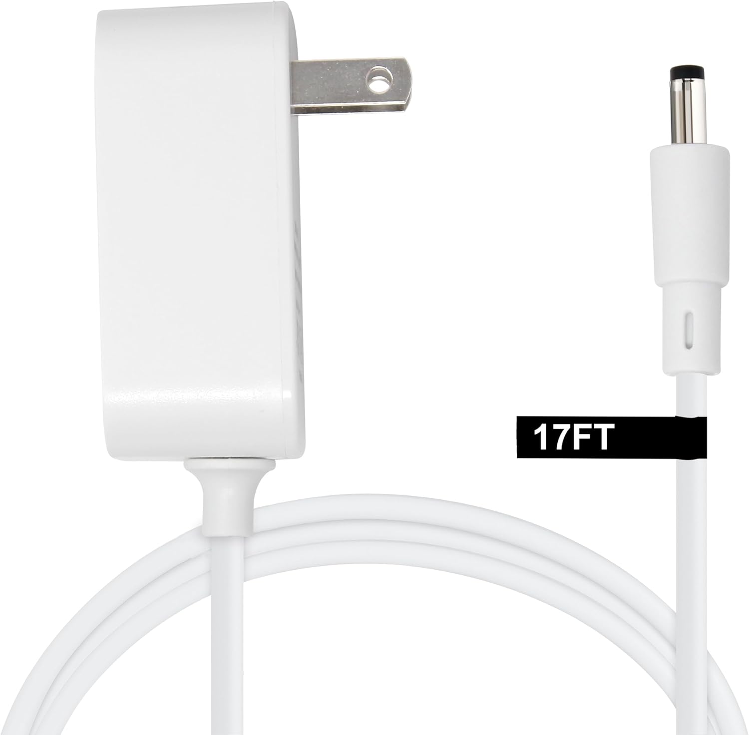 15W Extra Long Power Adapter Compatible with Amazon Echo Dot (3rd, 4th & 5th Generation), Amazon Echo Pop, Amazon Echo Pop Kids (17-Foot)