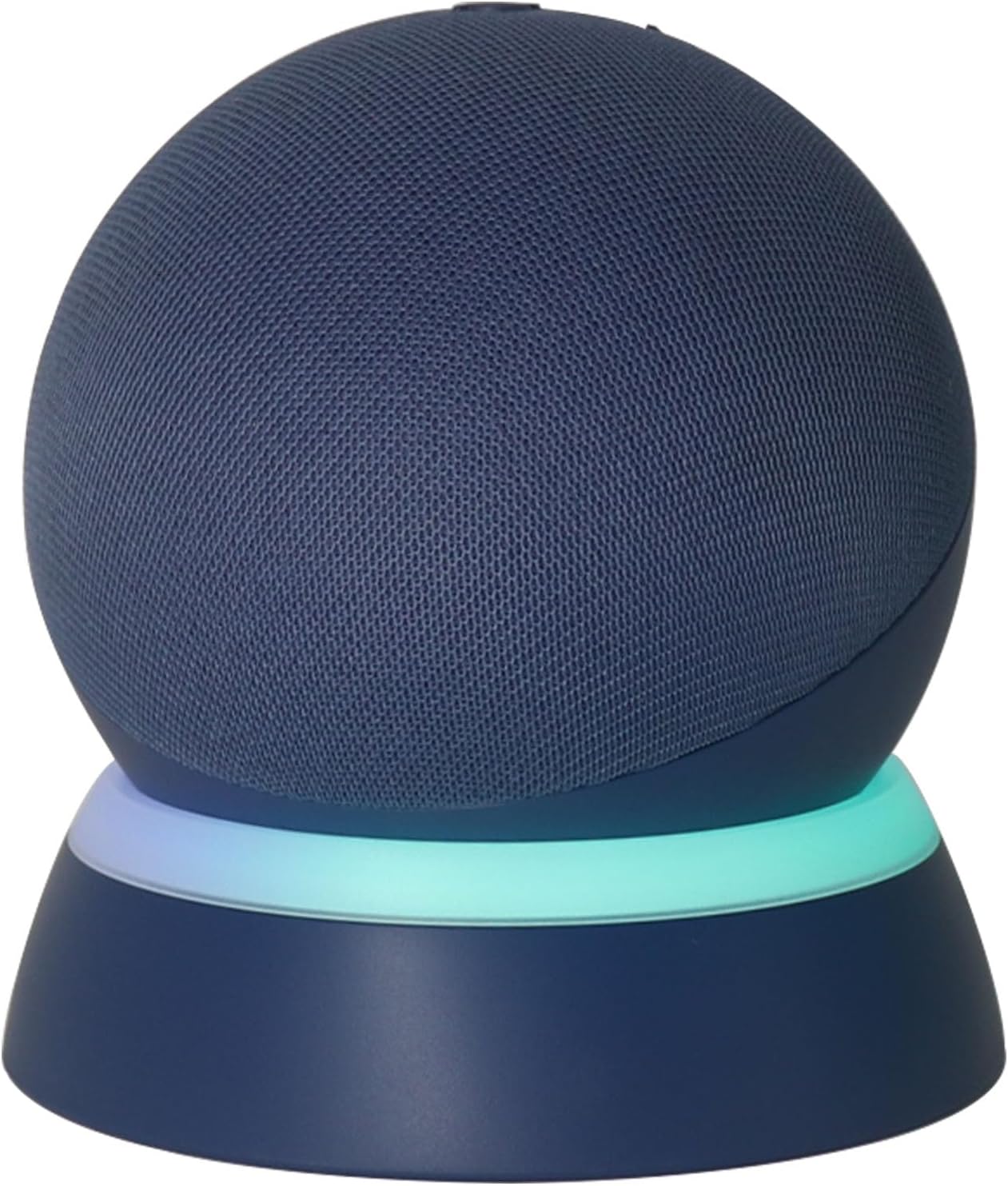 C YECEN Table Stand for Echo Dot 5th & 4th Generation Desktop Holder Mount,Base Bracket with Light Guide and with Built-in Cable Management,Deep Sea Blue