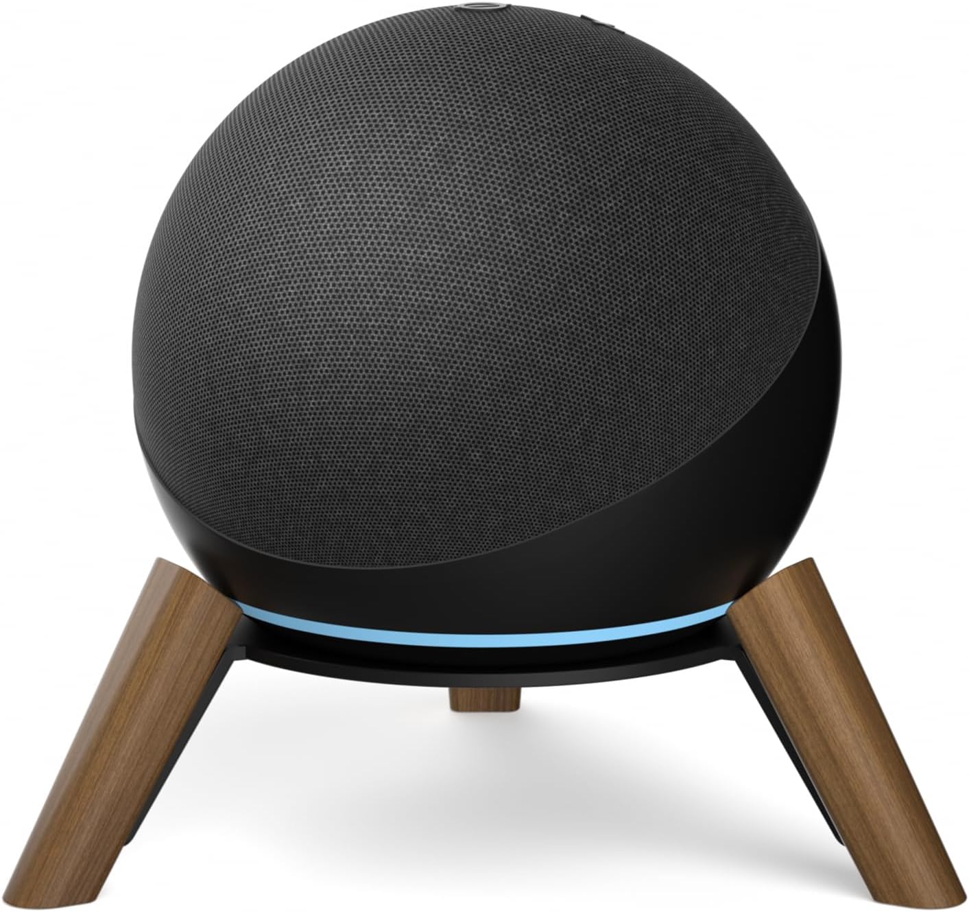 Wooden Desktop Stand for Echo Dot 4th/5th Gen & Echo Dot Max Stand Holder for Better Sound-Wood Tripod Speaker Stand Desk for Echo Dot & Dot Max (Newest Model) Table Holder for Echo Dot Stand, 1 Pack