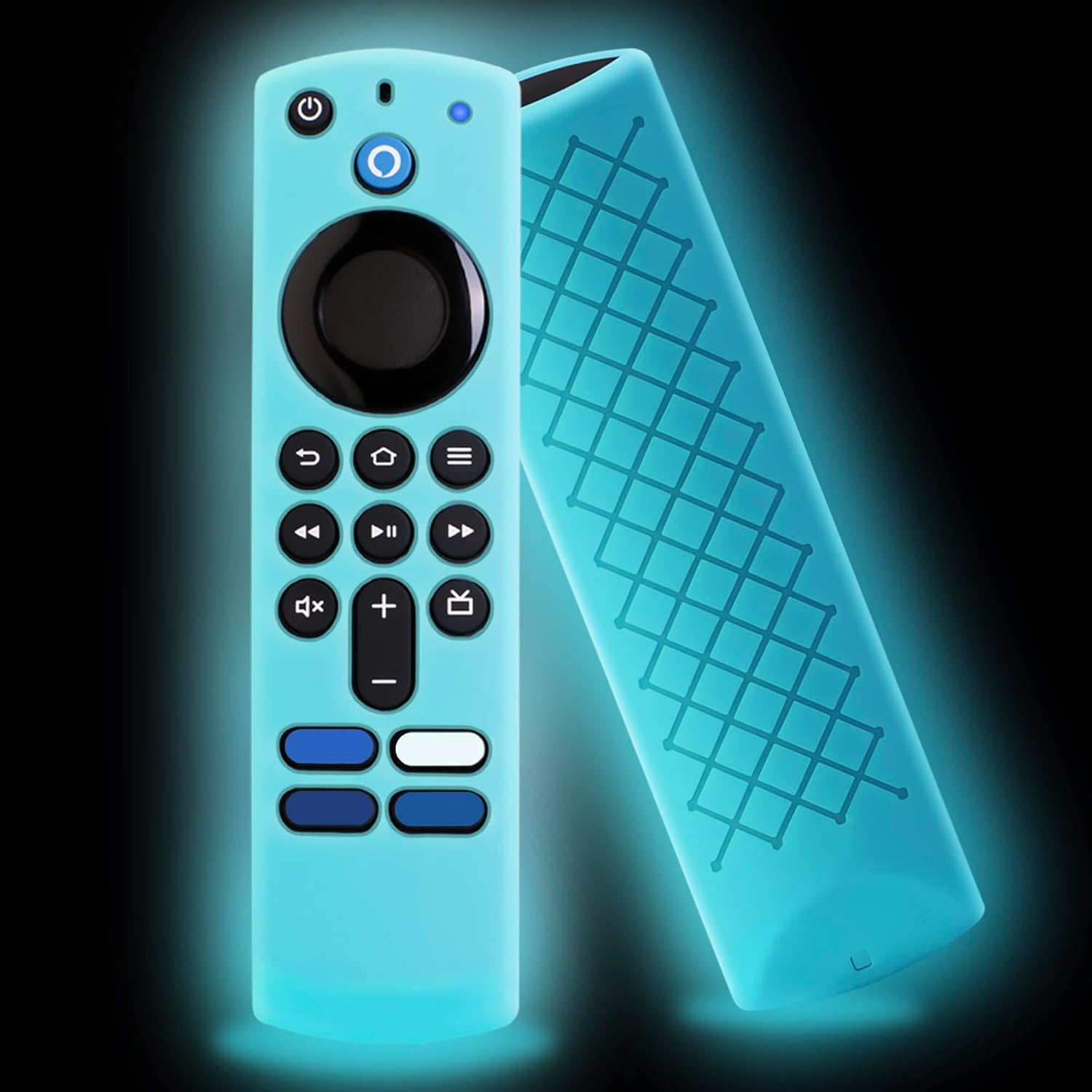 Remote Cover Glow in The Dark for Fire TV Stick 4k HD 3rd Gen, Remote Case Anti Slip Silicone Sleeve (Blue 1pcs)