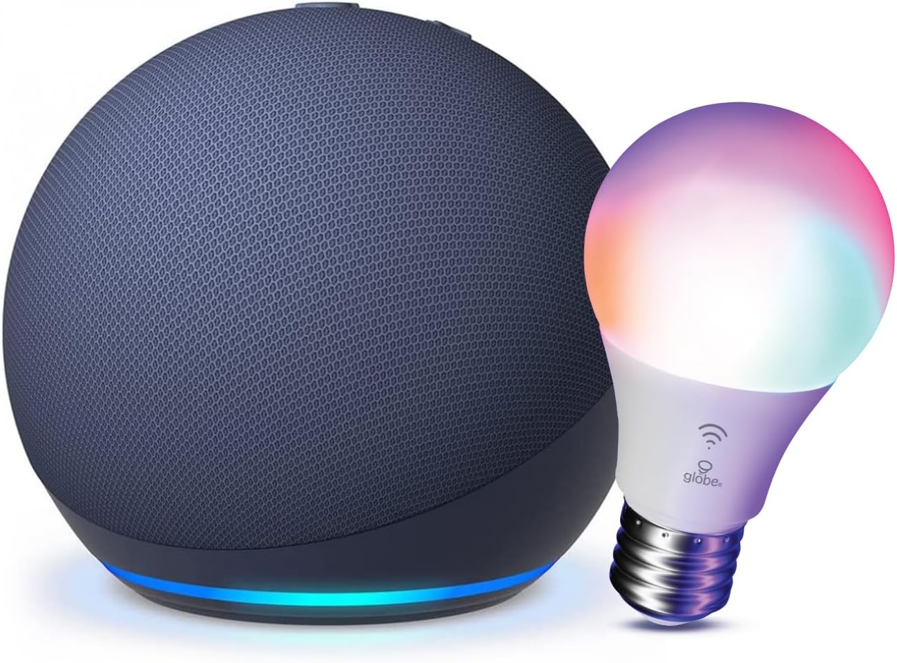 Echo Dot with Globe Electric Smart Bulb