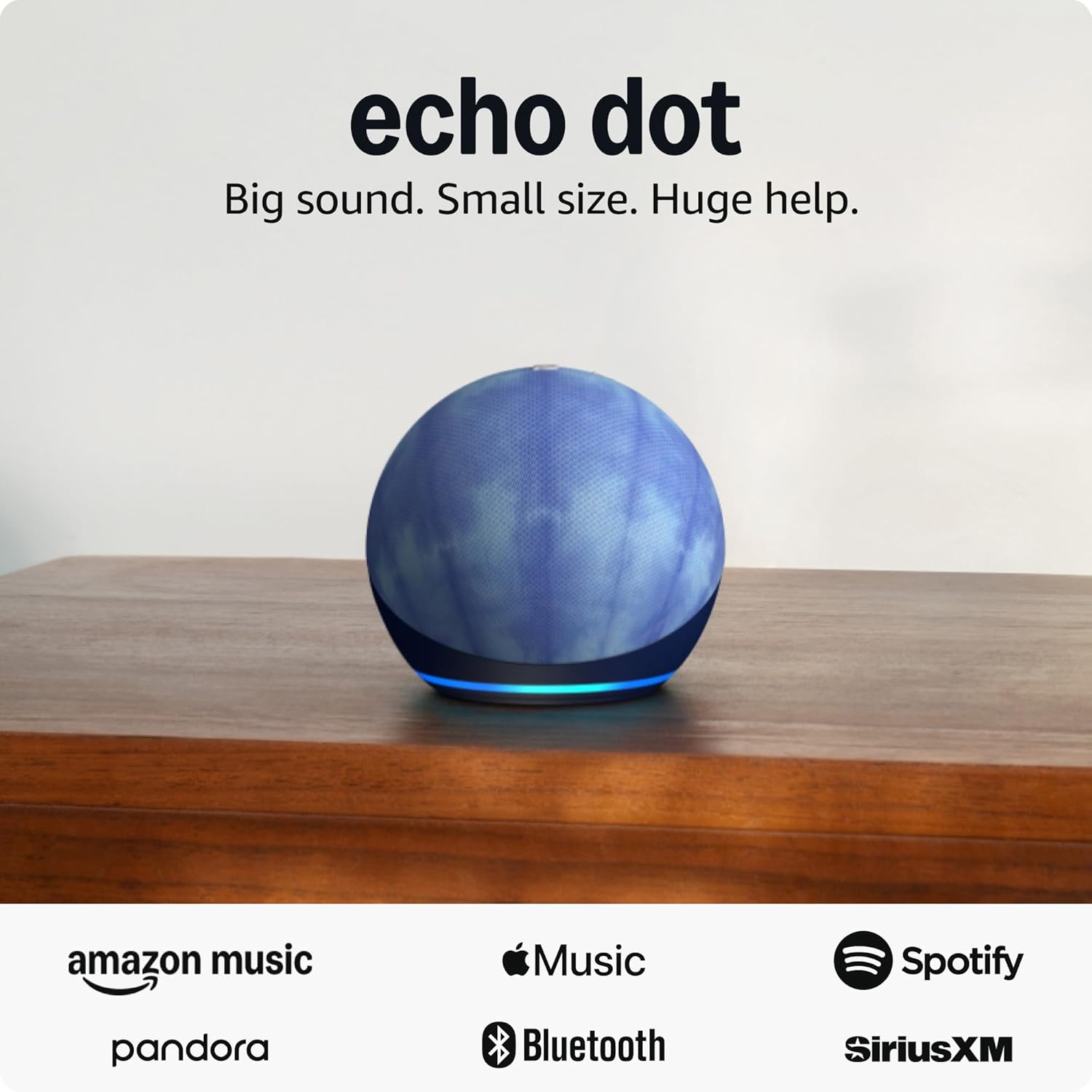 Amazon Echo Dot (Newest Model) | Limited-Edition Japanese Shibori Design by Joe Ando