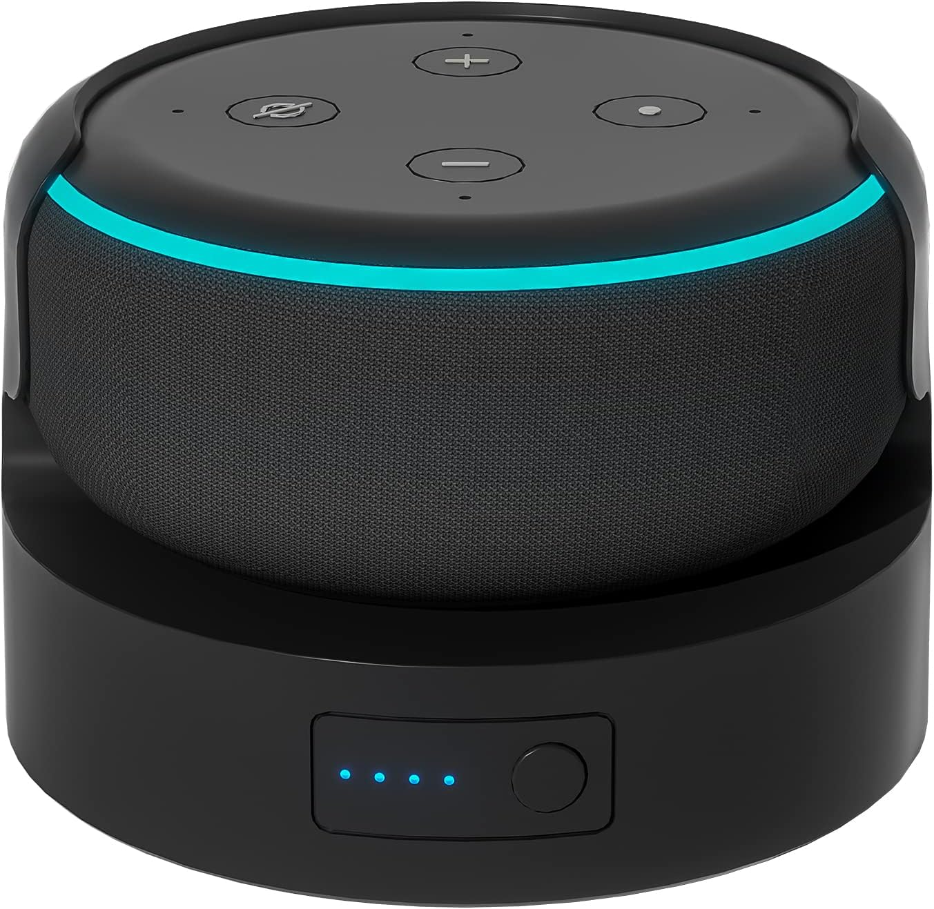 Echo Dot 3 Battery Base(Not Including dot 3 Speaker), Portable Dot 3rd Gen &Mini 2 Battery Base, 5200 mAh 8 Hours Work Time, Black