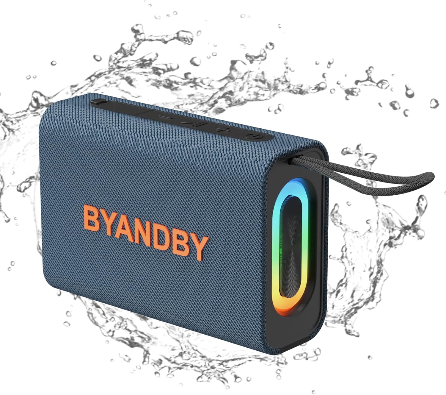 BYANDBY Speaker, Portable Wireless Bluetooth Speakers, Wireless Stereo Pairing, 10W Stereo Sound, BT 5.3, Bassup, Electronics for Home, Shower, Outdoors, Travel(1PCS, Blue)