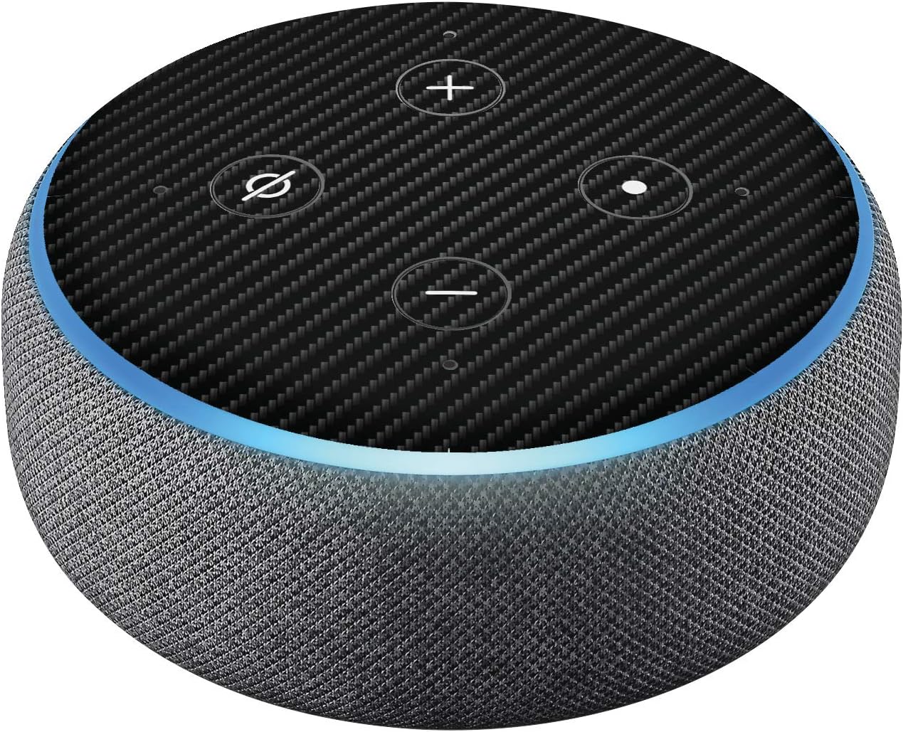 Head Case Designs Officially Licensed Alyn Spiller Carbon Fibre Plain Art Mix Vinyl Sticker Skin Decal Cover Compatible with Amazon Echo Dot (3rd Gen) – Skin only Echo Dot (3rd Gen) is NOT Included